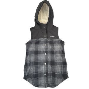Columbia Women's Size Small Springs Overlay Hooded Fleece Vest Gray
